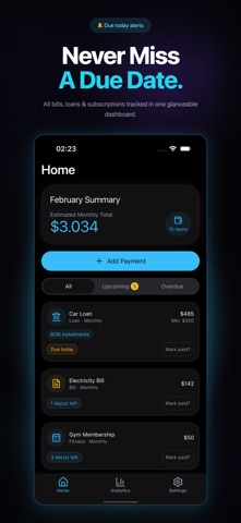 Last Payment: Bill Tracker Screenshot 3 of 5