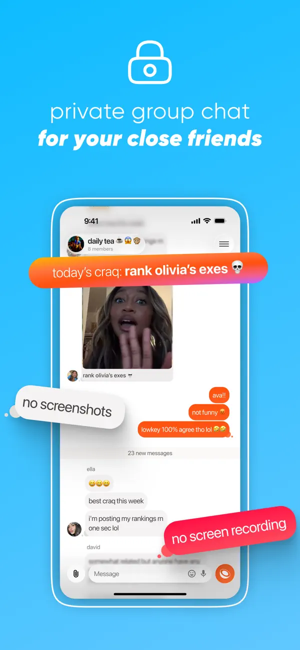 Screenshot #1 pour Clique: Friends Group Chat