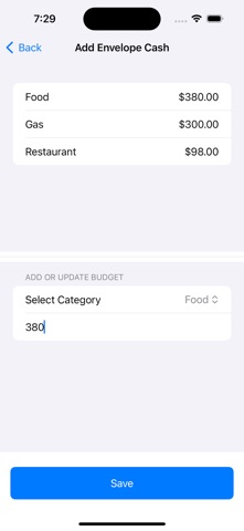 simpleDorisEnvelopeBudget screenshot