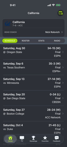 California Cal Football App app screenshot