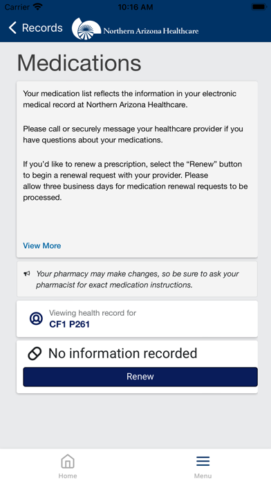 MyNAHealthcare Screenshot