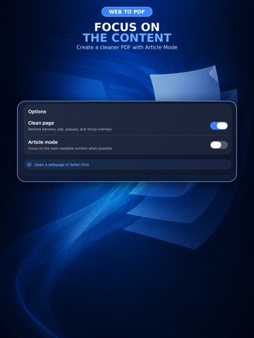 Web to PDF – Save Pages iPad screenshot