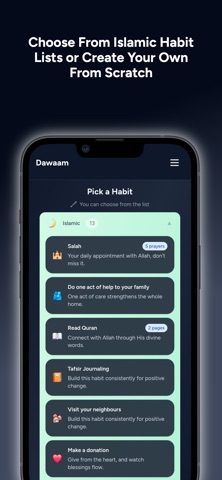 Dawaam: Islamic Habit Tracker Screenshot 5 of 6