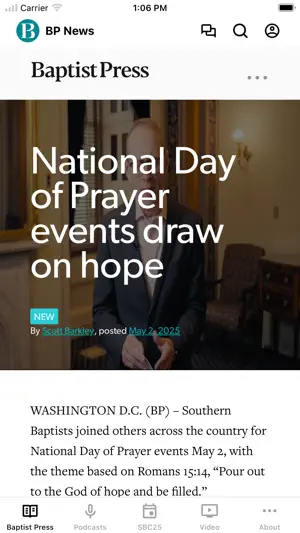 Baptist Press screenshot 1