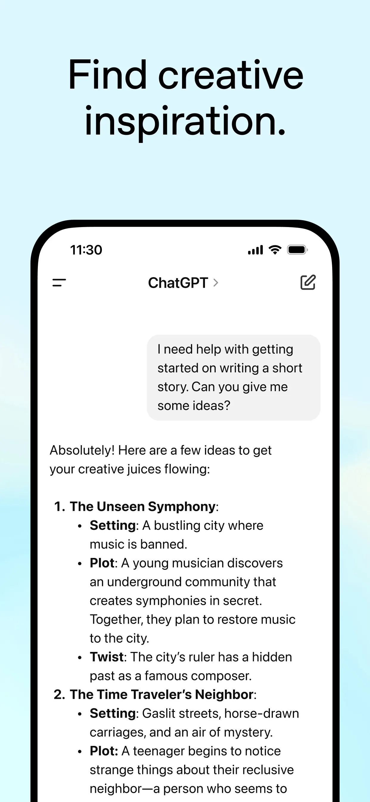 ChatGPT screenshot 3