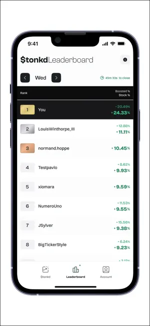 Stonkd - Daily Fantasy Stocks screenshot 4