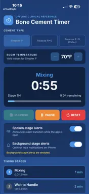 Bone Cement Timer screenshot 1