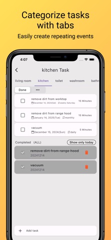 Cleaning Todo: Chore Tracker Screenshot 1 of 3