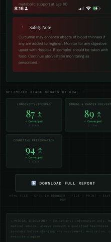 StackWell: Supplement Analyzer screenshot