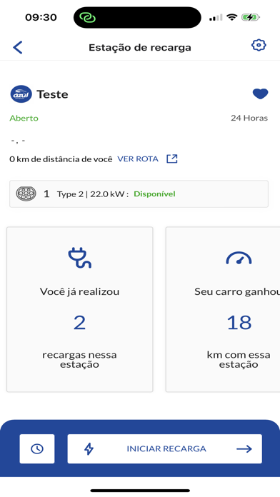 Azul Energia Eletropostos Screenshot