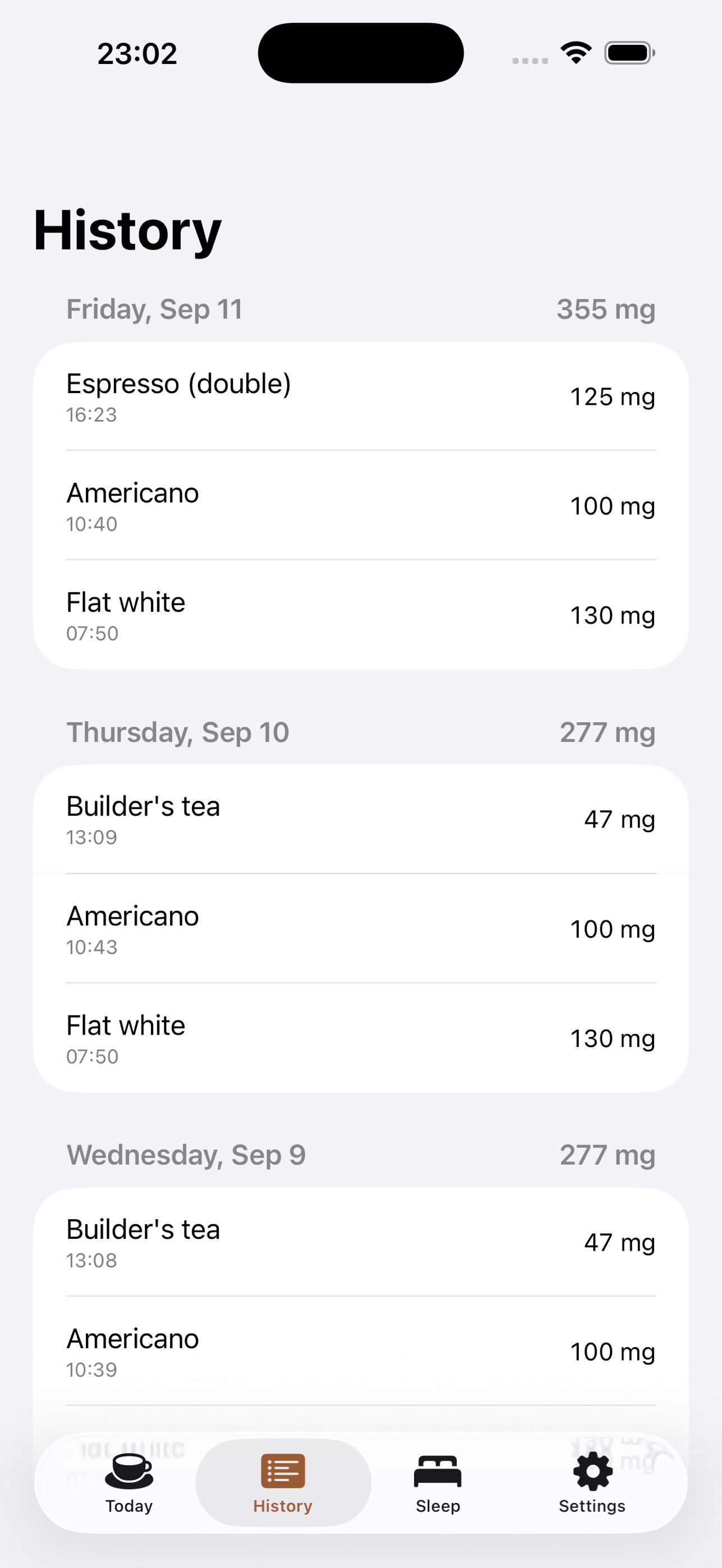 Screenshot 5 of Caffeine Tracker: Coffee Sleep