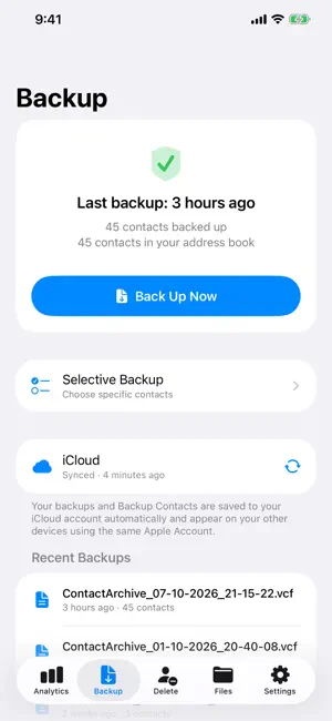Contact Archive : Clear Guide screenshot 2