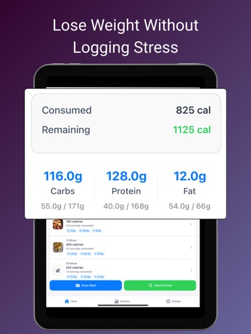 LogEasy: AI Calorie Scanner iPad screenshot