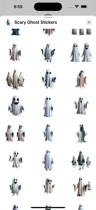 Scary Ghost Stickers