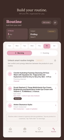 sumsum — skincare scanner screenshot