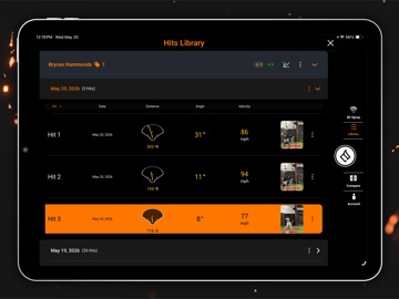 Ember Hitting Analyzer iPad screenshot