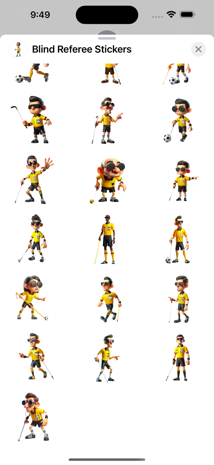 Blind Referee Stickers