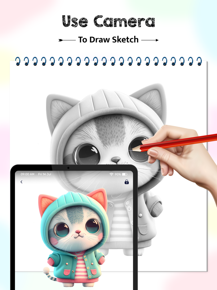AR Drawing Sketch with Camera