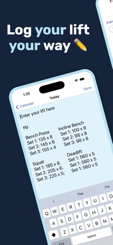 LiftNote: Lift Tracker Gym Log screenshot