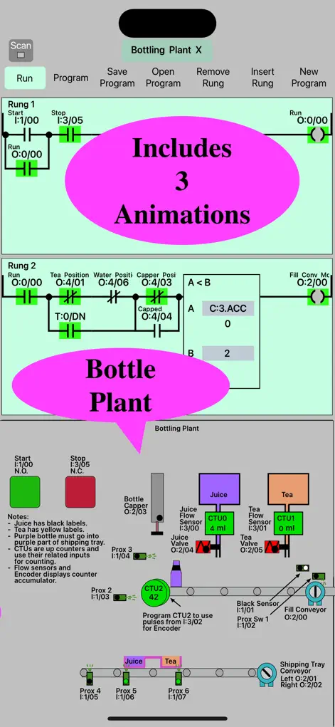 PLC Simulator 2, Ladder Logic - Utilities App | MWM