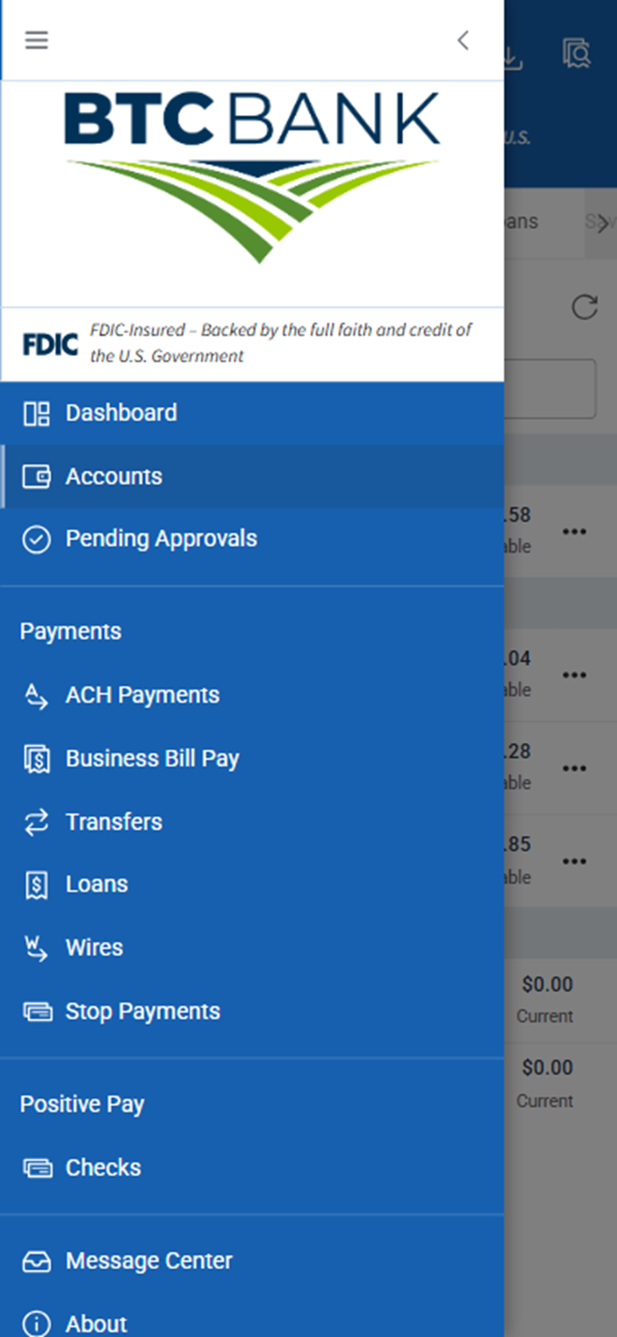 BTC Bank Treasury Mgmt screenshot 3