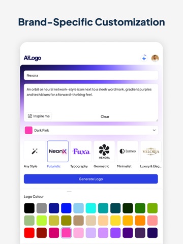Fluer AI Logo Maker iPad screenshot