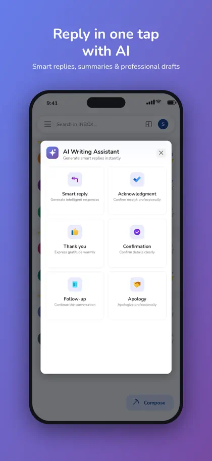 Capture d'écran 6 sur 6 de Webmail App: IMAP Email Client