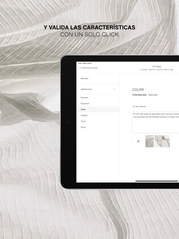 ITX Control de Calidad iPad screenshot