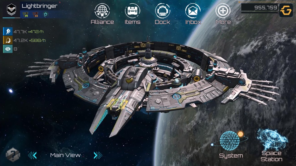 #5. Nova Empire: Space Wars MMO (iOS) By: GameBear Tech