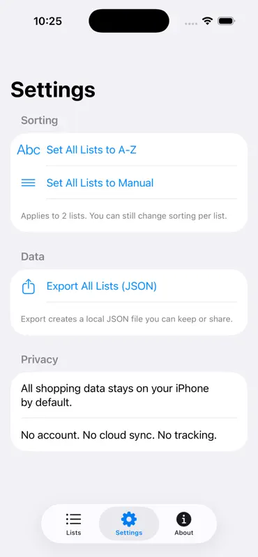 LocalOne Shopping List screenshot 3 of 4