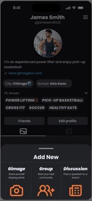 Gimage: Fitness Social Network screenshot