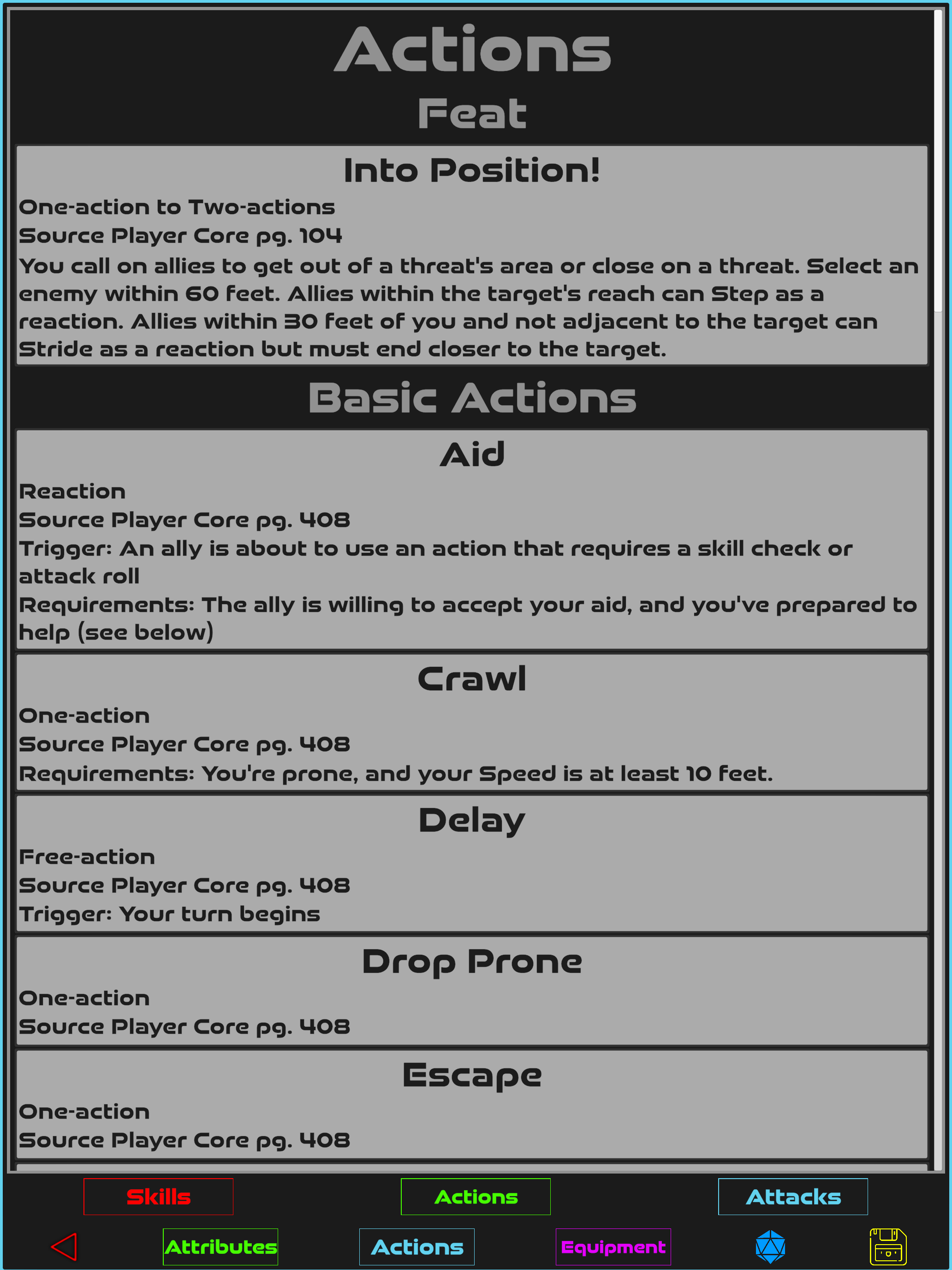 SF2 Character Sheet