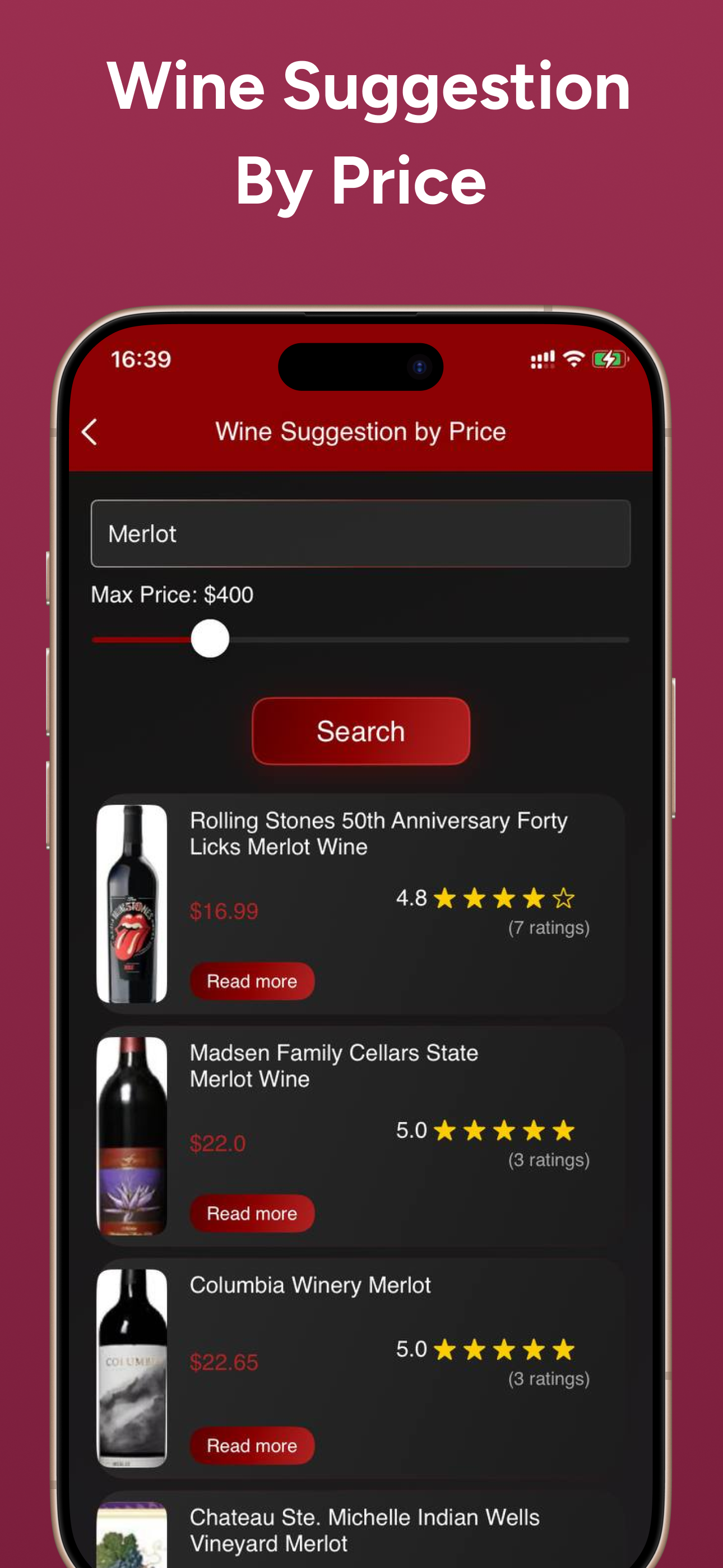 Wine Identifier Wine Tracker