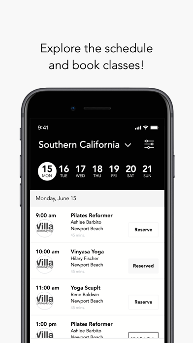 Villa Pilates and Yoga iPhone screenshot 3 - Health & Fitness app