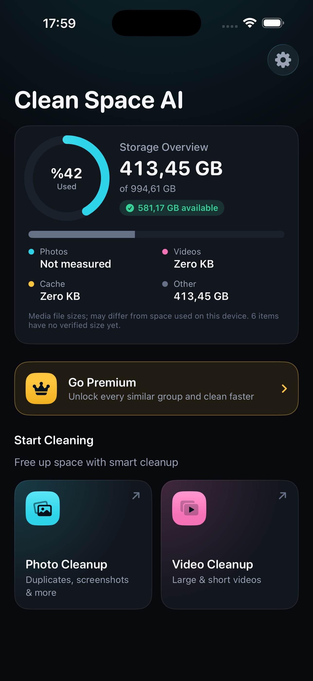 Screenshot 1 of CleanSpace AI