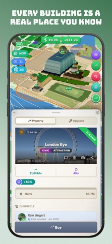 WalkStreet: GPS City Tycoon iPhone screenshot