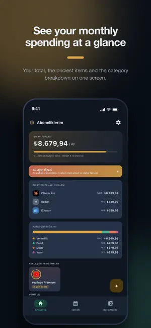 Vade: Subscription Tracker screenshot 1