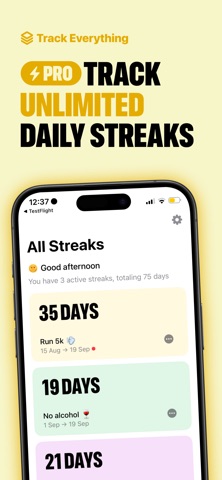 Simple Streak: Habit Tracker iPhone screenshot