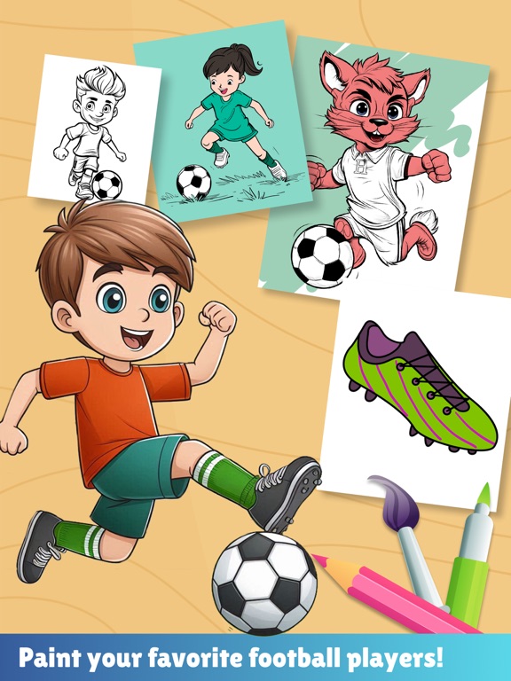 Paint magic soccer pages