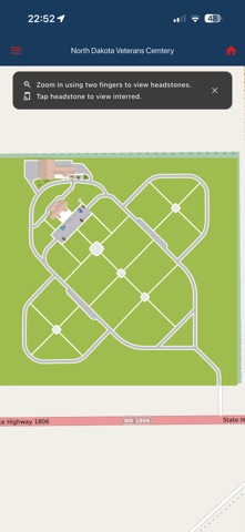 ND Veterans Cemetery iPhone screenshot
