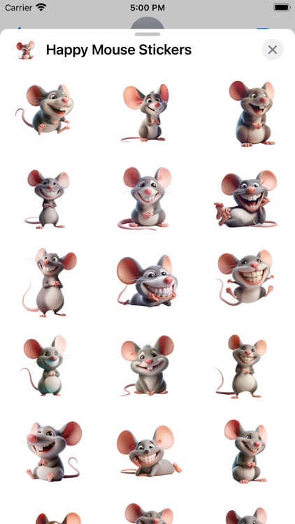 Happy Mouse Stickers