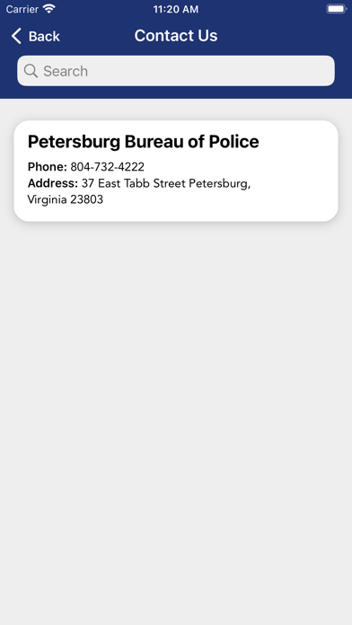 Petersburg Bureau of Police Screenshot