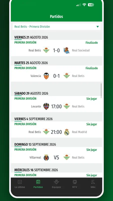 Real Betis Balompié screenshot 4 of 7