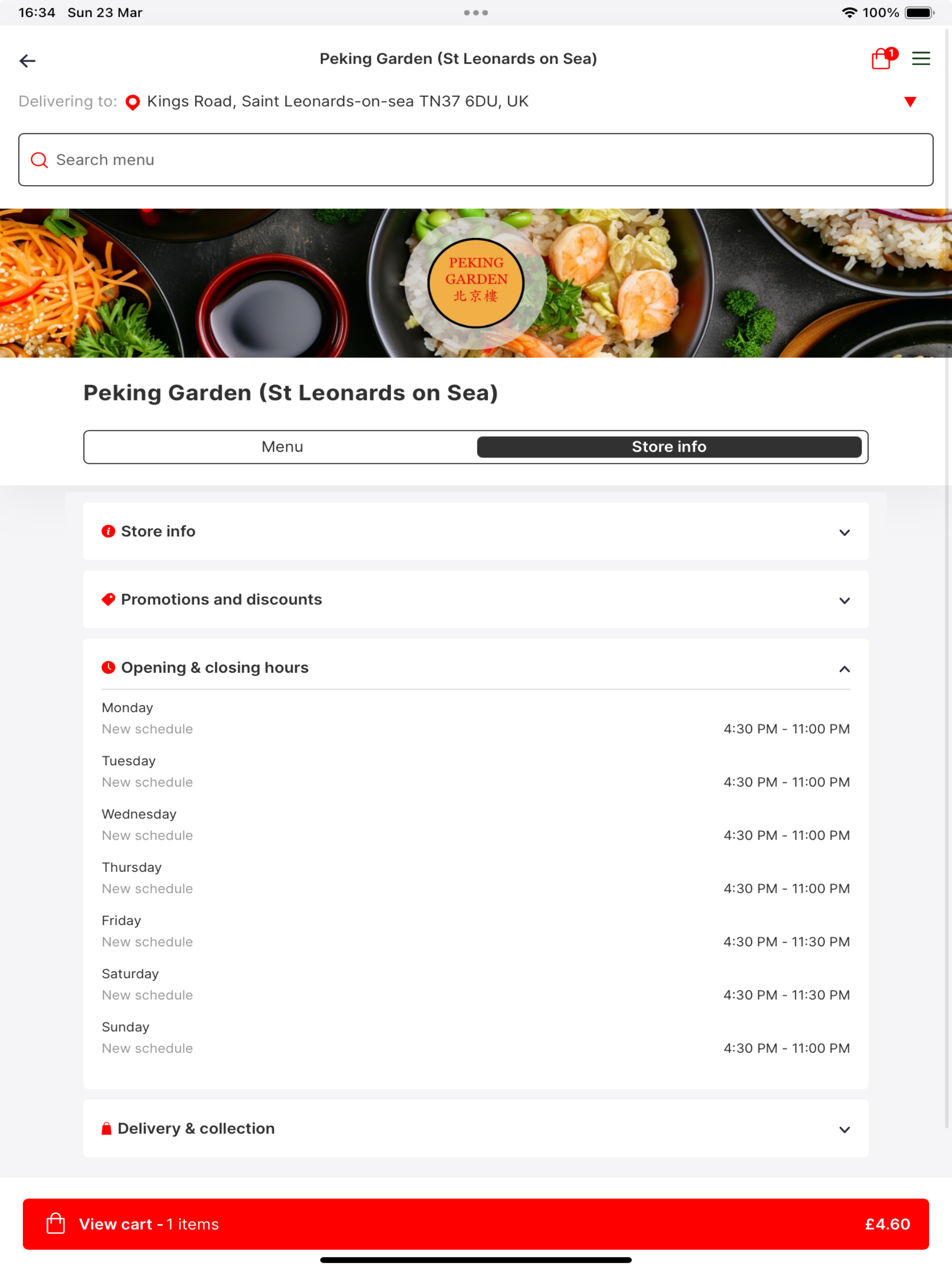 Peking Garden, Leonards on Sea