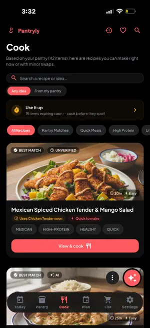 Pantryly: Smart Pantry & Meals screenshot 3