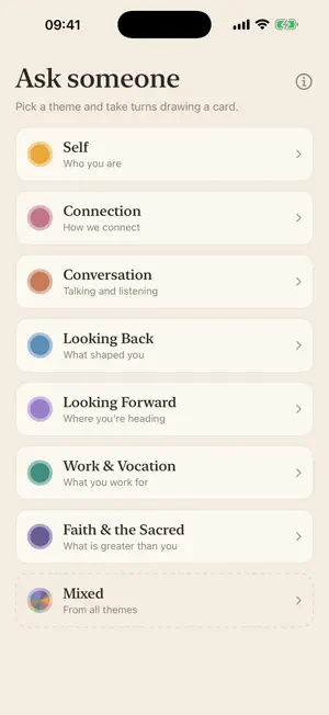 Ask conversation cards screenshot 1