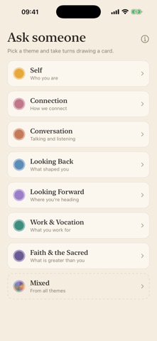 Ask conversation cards screenshot