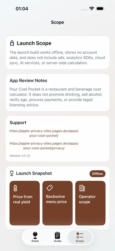 Pour Cost Pocket screenshot 5 of 5