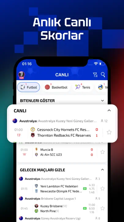 AiScore - Canlı Skor Sonuçları iPhone Ekran Görüntüsü 7