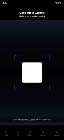 ZapQR - Password Manager screenshot